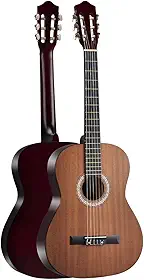Violão Clássico 38 Polegadas, Corpo C-Type em Tília com Acabamento em ABS, Cordas de Nylon e Cavalete Resistente, Ideal para Iniciantes e Estudantes de Música (Marrom Café)
