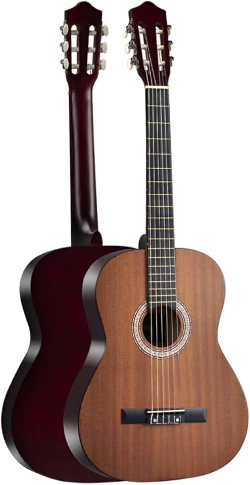 Violão Clássico 38 Polegadas, Corpo C-Type em Tília com Acabamento em ABS, Cordas de Nylon e Cavalete Resistente, Ideal para Iniciantes e Estudantes de Música (Marrom Café)