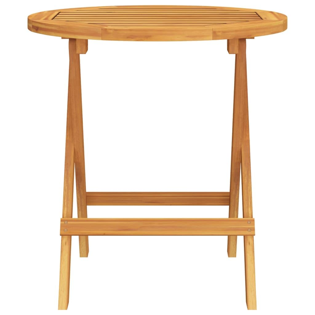 vidaXL Stolik bistro, Ø46x47 cm, lite drewno akacjowe