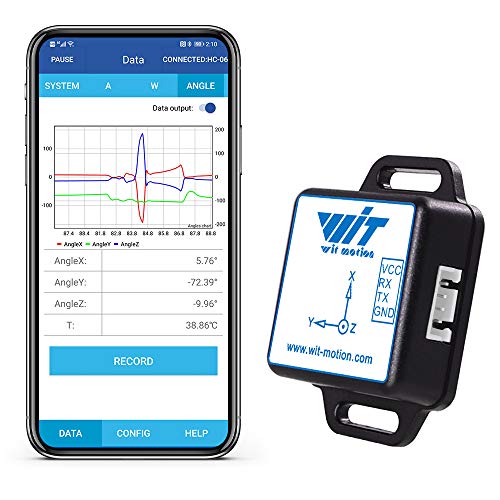 [Bluetooth Accelerometer+Inclinometer] BWT901BCL MPU9250 High-Precision 9-axis Gyroscope+Angle(XY 0.05° Accuracy)+Magnetometer+Barometer, 200Hz High-Stability 3-axis IMU Sensor for Arduino