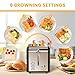 Simple Deluxe 2-Slice Toaster, Stainless Steel Toaster, 6 Browning Setting and 3 Function, Extra Wide Slot & Removable Crumb Tray, for Bread & Waffle, Black
