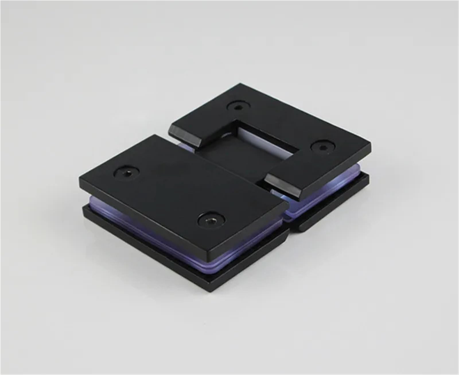 Charnière de porte en verre sans cadre 180 degrés noir mat XYGL-22