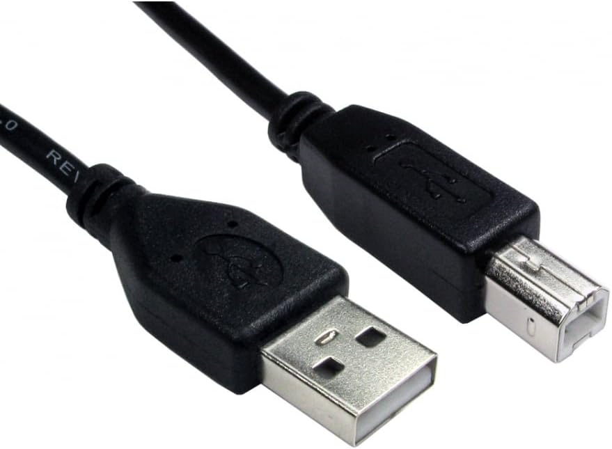 1m USB 2.0 A to B Cable ~ Premium Quality ~ High Speed ~ 480Mbps ~ For Epson, HP, Canon, Lexmark & Oki USB Printers