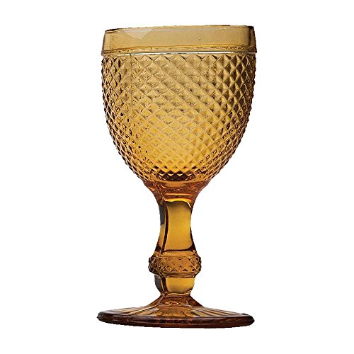 Jogo de Taças para Água Bon Gourmet Bico de Jaca Âmbar 235 ml - 6 peças