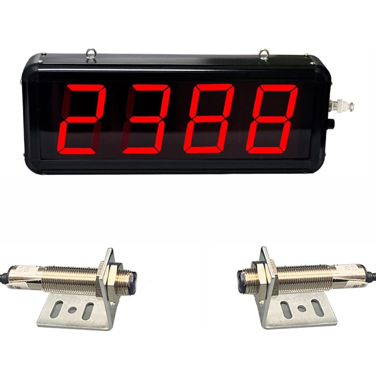 Telémetro Digital, Contador Digital LED, Láser de 4 dígitos, Medidor Dual, Más-Menos, Distancia de Disparo láser de 20 m, hasta 9999, Se Puede Usar en línea de producción.