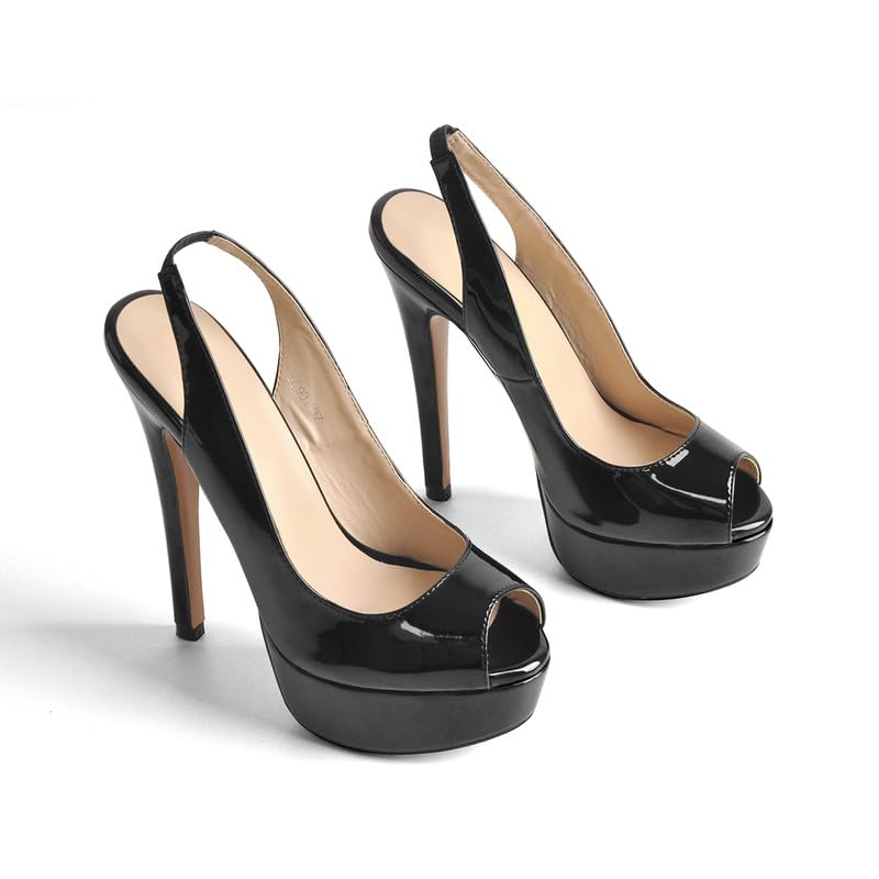 MissHeel Plateau Slingbacks High Heels Stilettos Zapatos de mujer Zapatos de noche