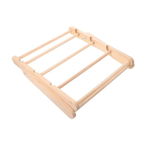 SAFIGLE Wooden Ribbon Storage Rack and Washi Tape Organizer 4-Tier