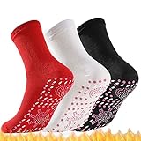 Rutschfestes Grip-Design: Unsere rutschfesten Unisex-Socken sind durch klebrige Punkte auf der Unterseite der rutschfesten Yoga-Socken gekennzeichnet und bieten besseren Halt für verbesserte Stabilität und Balance, damit Sie sicher bleiben, Verletzungen vermeiden und Ihre Körperbewegungen besser kontrollieren können.