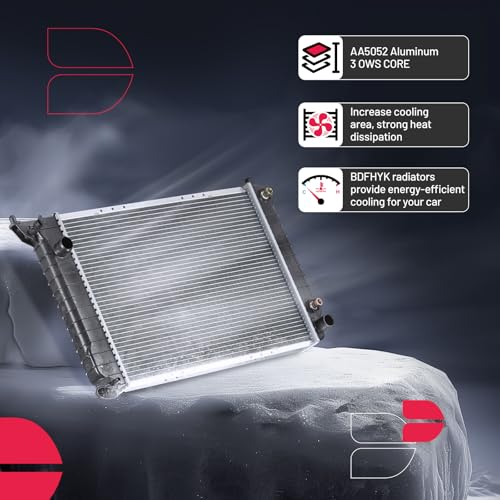 Image of BDFHYK CU1531 Aluminum Radiator for Chevy S10, for GMC Sonoma 94-03 2.2L L4