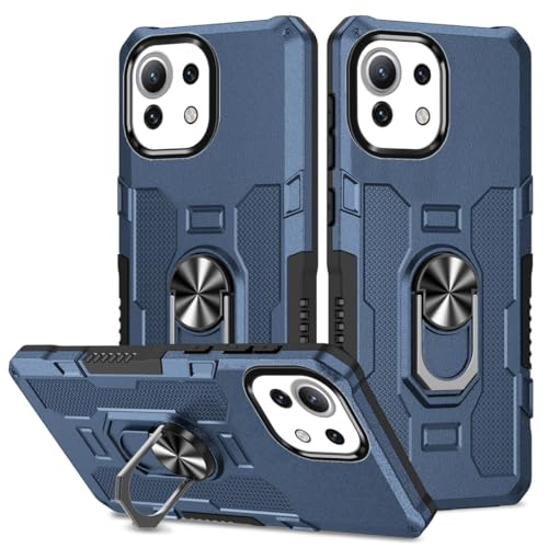 Coque antichoc Xiaomi 11 Lite avec support anneau rotatif et blindage PC rigide