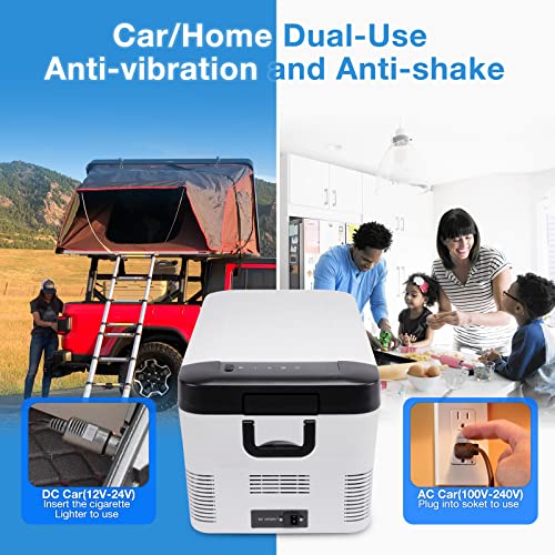 Wolfstorm Refrigerator Compatible For Car/Vehicle/Truck/Rv/Boat,19 Quart Store Capacity Fridge Freezer For Camping And Travel,Camping Fridge Portable(-4℉~68℉), 12/24V Dc And 100/240V Ac #TOP4