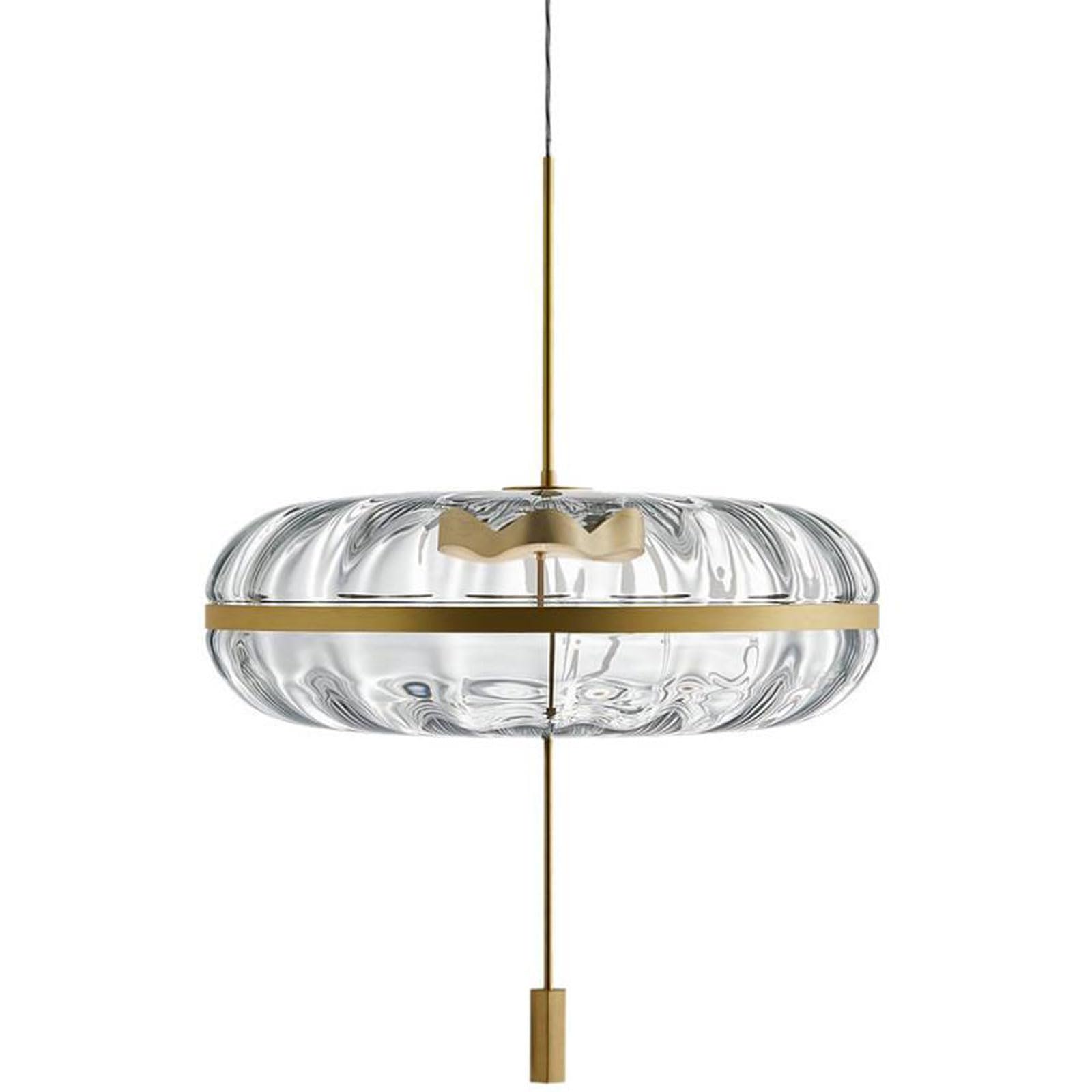 Nowoczesna lampa wisząca w kształcie dyni do salonu, szklana o wysokiej przejrzystości, owalny żyrandol w stylu wiejskiej kawiarni, odpowiedni do oświetlenia wyspy kuchennej i blatu barowego