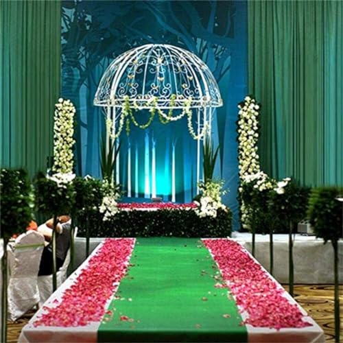 Alfombra verde para pasillo de boda rollo largo 30m moqueta resistente 2
