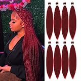 99J Braiding Hair 30 Inch 8 Packs Pre Stretched Braiding Hair Professional Synthetic Hair For Braiding Soft Yaki Texture(30',99J-8P)