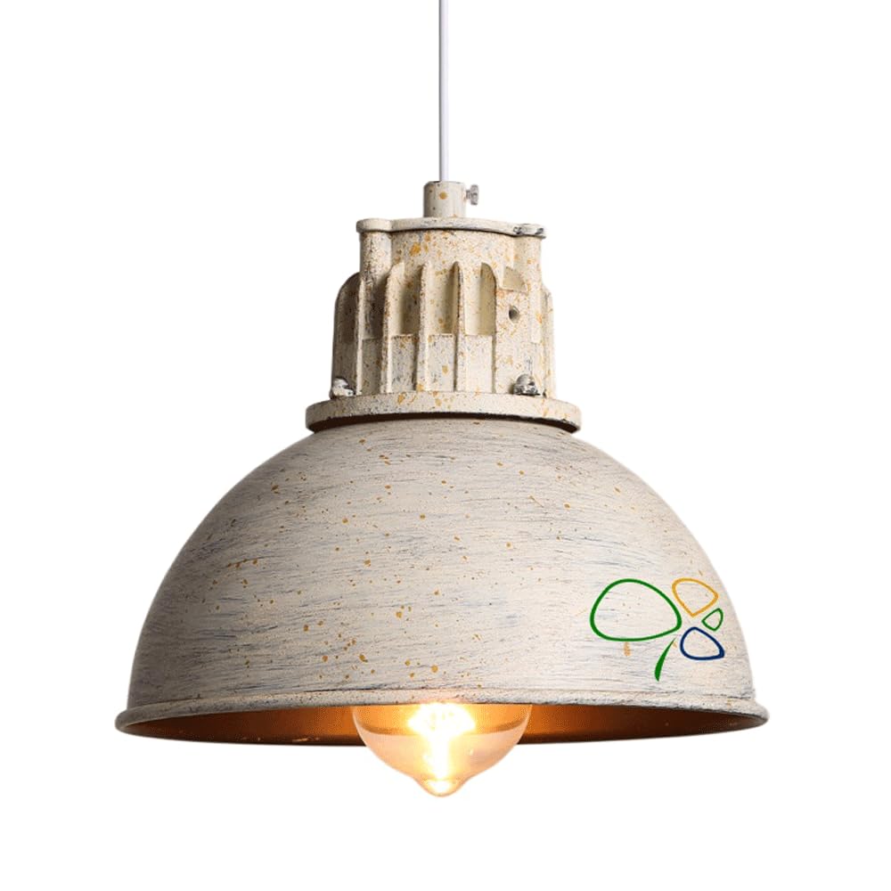 Lustre de style industriel moderne abat-jour suspendu en fer forgé E27