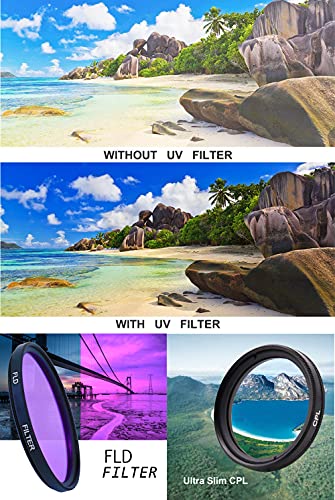 Filtros de lente UV CPL FLD 58mm para fotografía de viajes y paisajes limpios 6