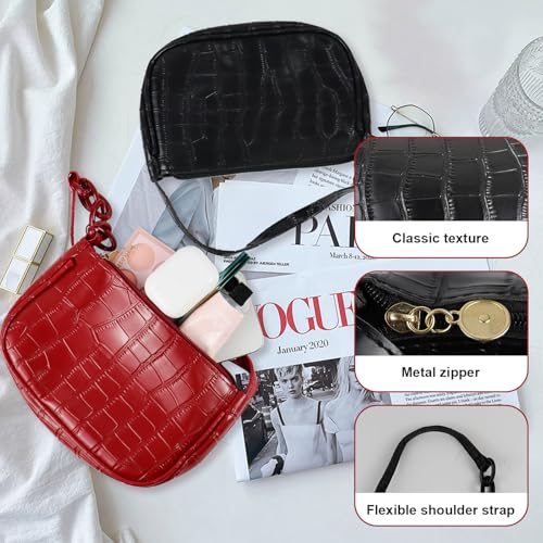 Clutch Tote Handbags, PU Leather Small Shoulder Bag Small Handbags for Women and Girls, Cute Mini Shoulder Bag (black)3