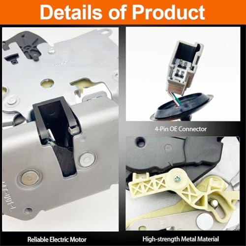 Image of Manual Left Sliding Door Lock Actuator Compatible with 2017-2021 Pacifica - 2020-2021 Voyager Rear Driver Side Door Latch Assembly