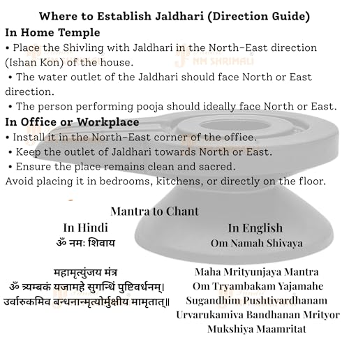 Image of PANDIT NM SHRIMALI Jaldhari for Shivling Natural Stone Damru Shape 4 Inch | Black Jaldhara for Narmadeshwar Shiva Lingam | Jaladhari for Jal Abhishek, Shiv Pooja, Home Puja Temple Handcrafted