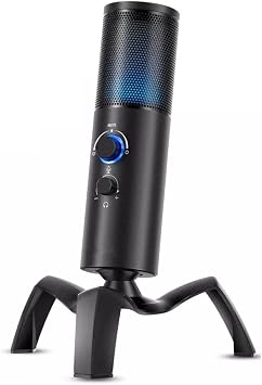 Professional Condenser Microphone Game Streaming Video Studio USB Microphone Computer Audio Tape RGB Light