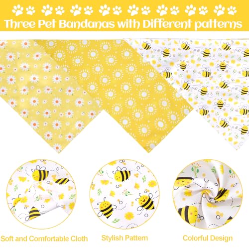 3Pcs Spring Summer Dog Bandanas Reversible Dog Holiday Scarf Adjustable Triangle Pet Bandanas for Medium Large Puppy Pet Decorations - Image 4