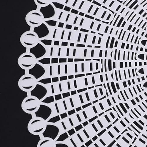 Napperons en PVC durable au motif fleur géométrique pour repas chic - 3