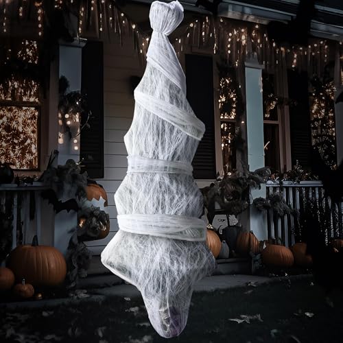 JOYIN 72" Halloween Hanging Cocoon Corpse for Outside Decorations, Life
