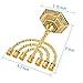 BRTAGG 12 Tribes of Israel Menorah, Jerusalem Temple 7 Branch Jewish Candle Holder (8 Inches, Gold)
