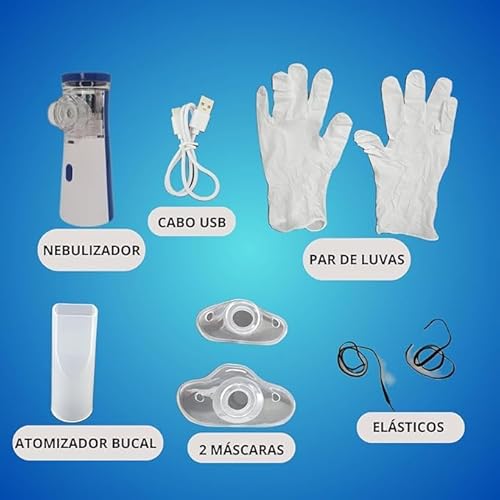 Nebulizador Portátil Mesh Ultrassônico – Alívio para Asma, Rinite e Doenças Respiratórias – Ideal pa