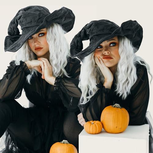 Image of Nnzes Silver Wigs for Women,Synthetic Short Curly Wig with Bangs 16 Inch | Natural-looking heat-resistant fiber, soft comfortable wear, beginner-friendly for daily, party & cosplay.