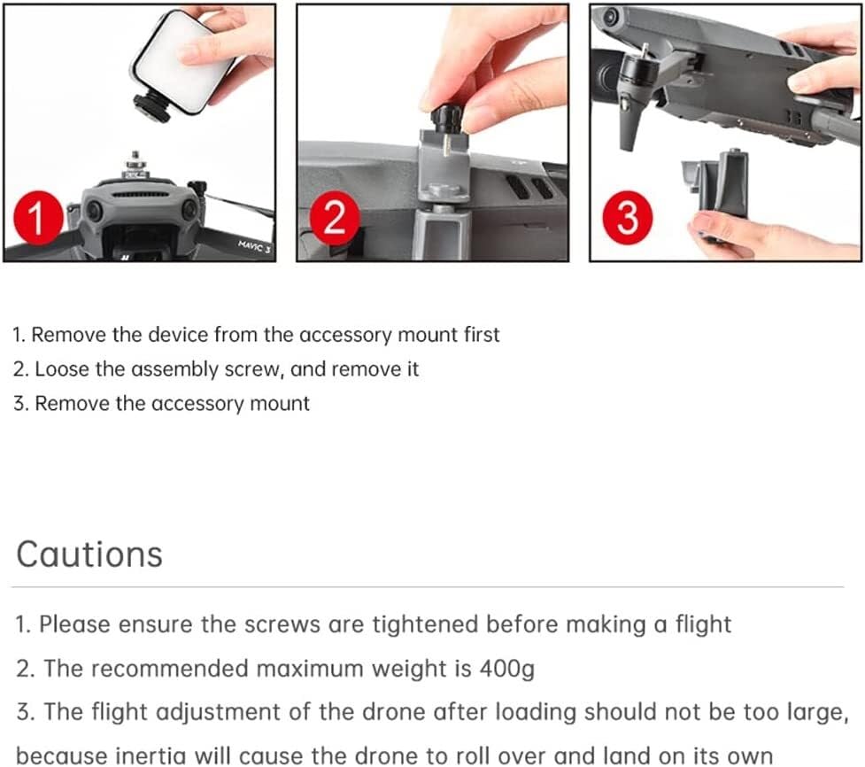 Support d'extension de caméra Mavic 3 adaptateur fixation projecteur - 6