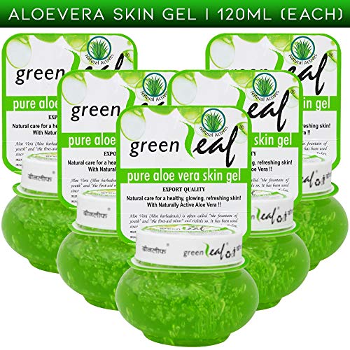 Image of Green Leaf Pure Aloe Vera Skin Gel 120GM Pack of 5