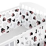 cojin protector cuna - chichonera bebe cuna (2.Ratones en Bl
