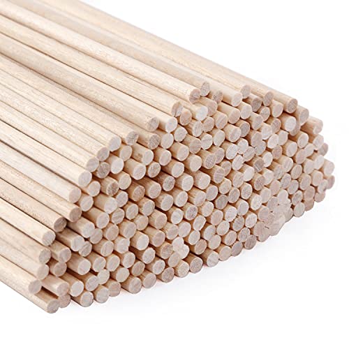 200x Wooden Dowel Rod 1/8"x6", Wooden Dowel Rods Cake Dowels, Rock Candy Sticks, Wood Sticks for Crafting, Wooden Craft Sticks, Craft Wood Dowels, Lollipop Stick, Wooden Sticks for Crafts, Cake Topper