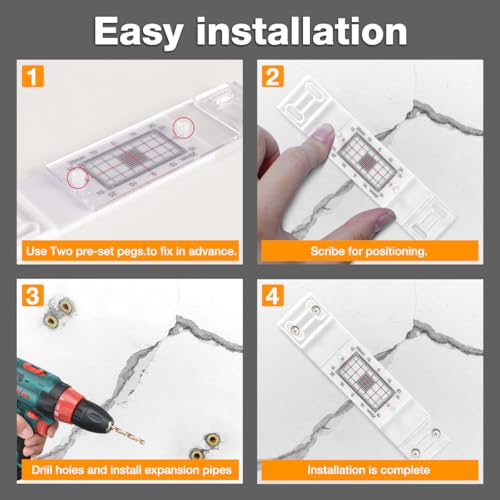 MUTOOP Crack Monitor with 2 Pre-Set Pegs, Tell-Tale Wall Deformation Measurement & Recording Tool(5PCS) by MUTOOP - Image 5