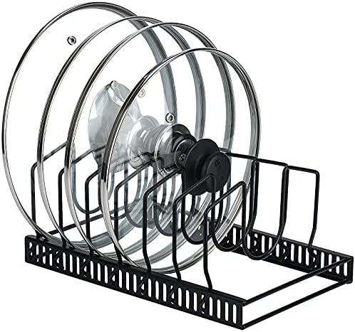 Toplife Organizador de Tapas de Ollas Ajustable, Estante de Sarte...