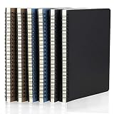 EUSOAR Spiral Lined Notebook, A5 6 packs 5.5"X8.3" 120 Pages Lined Travel Writing Notebooks Journal,