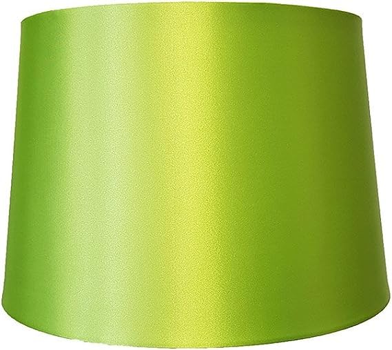 8" (20cm) Empire Silk Fabric Drum Shape Table Lamp & Ceiling Pendant Light Shade (Neon Green) — image 1