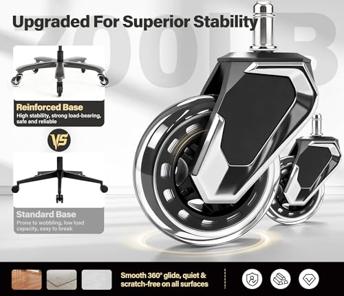 Big and Tall 700lbs Office Chair - Adjustable Lumbar Support 3D Flip Arms Heavy Duty Metal Base&Wheels, High Back Large Executive Computer Desk Chair, Thick Padded Ergonomic Design for Back Pain - Image 5