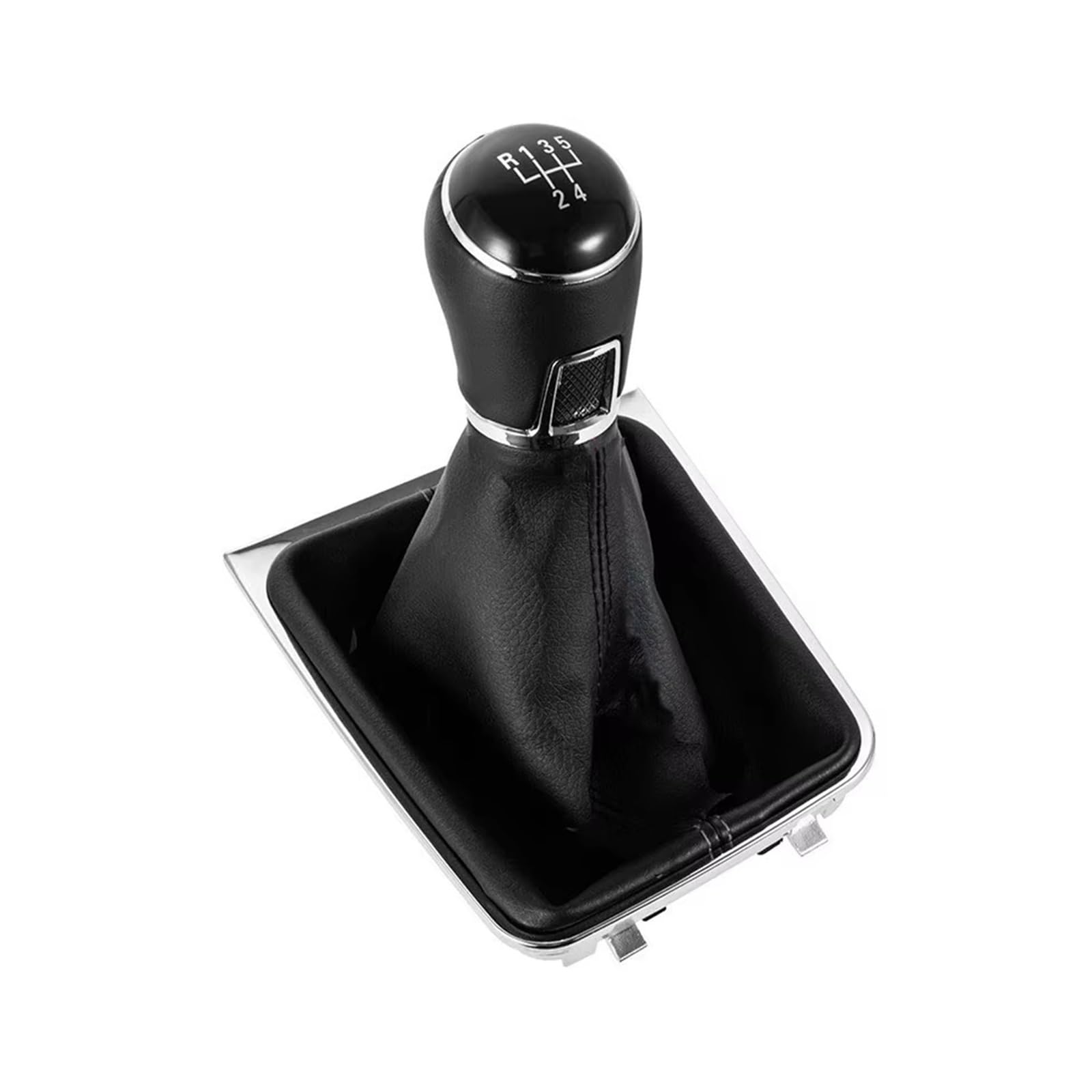 Qmtvfsrh 5Speed Black Line Car Gear Shift Knob Manual Gear Shift Knob 12Mm Pu Boot Lhd
