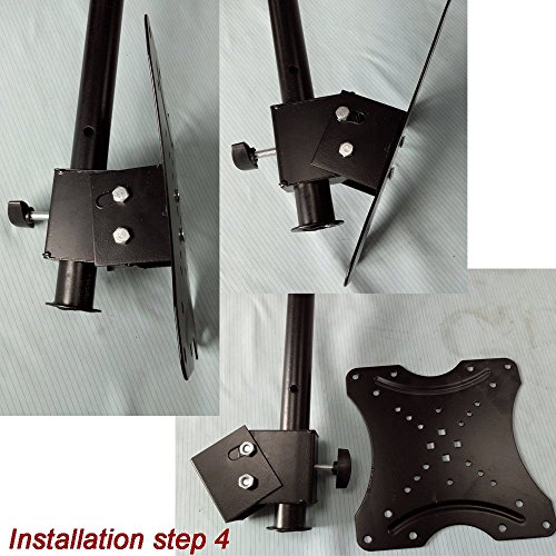 Henxlco suporte de montagem de parede para TV de teto, inclinação, altura ajustável de 360 graus, co