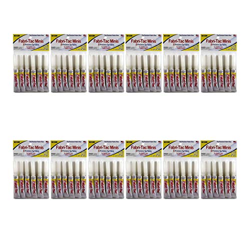 Beacon Fabri-Tac Premium Fabric Glue, 6 Tube Bag, 12-Pack