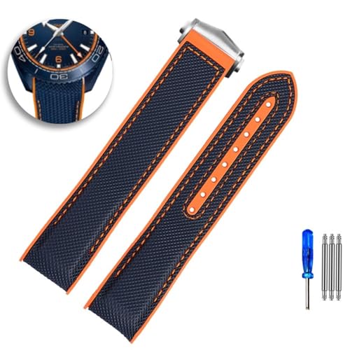 Bracelet montre nylon 20mm 22mm pour Omega Seahorse Ocean Universe GUMMMY