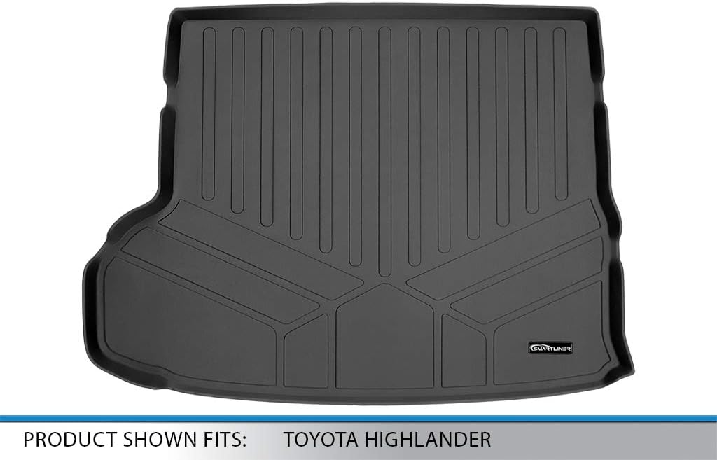 SMARTLINER All Weather Custom Fit Cargo Trunk Liner Floor Mat Behind 2nd Row Seat for 2014-2019 Toyota Highlander