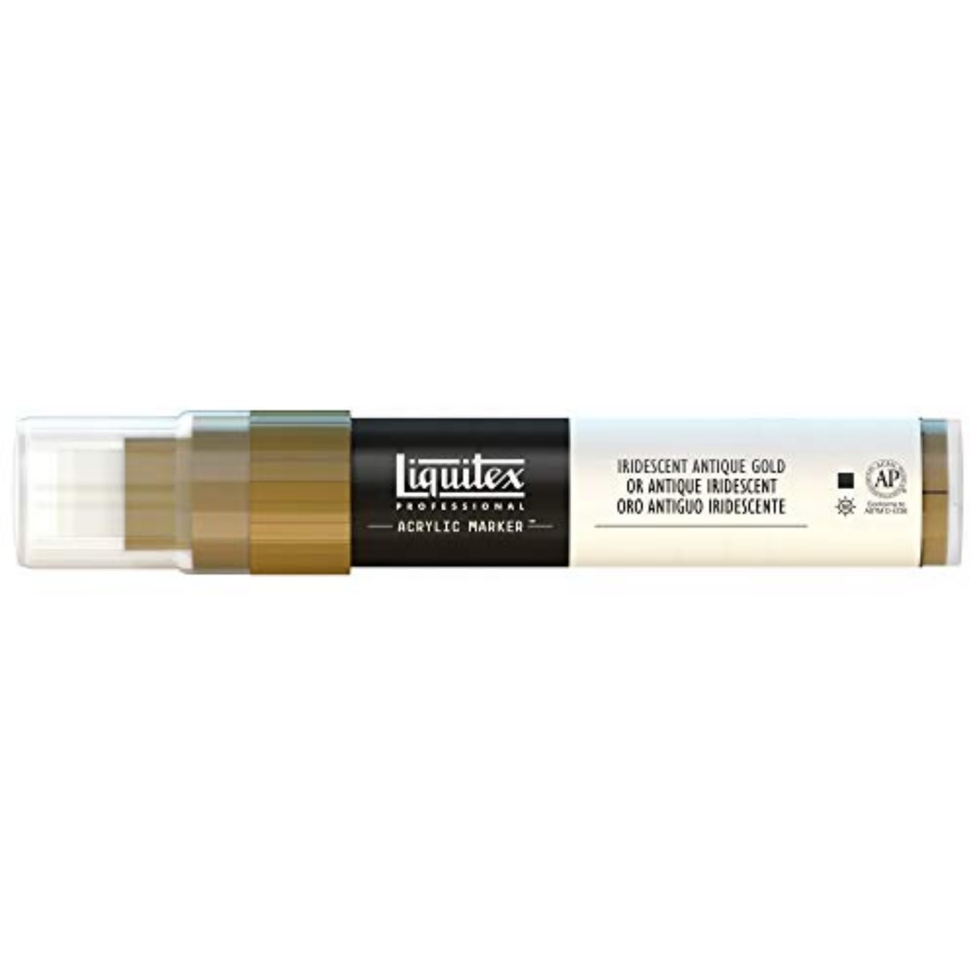 Liquitex Professional Paint Marker with 8-15 mm Wide Nib - Iridescent Antique Gold
