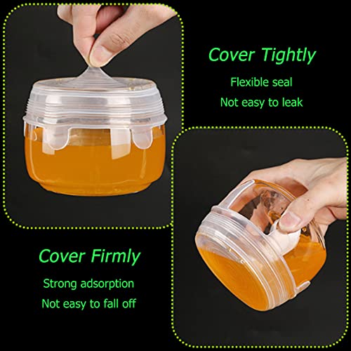 Silicone Stretch Lids, Reusable Silicone Lids Bowl Covers, 2 Sizes Silicone Covers Apply To Cans Jars Cups Food Container And Apple Pear Other Fruits Sealed Lid For Cat Dog Canned Food Storage(6 Pack) #TOP3