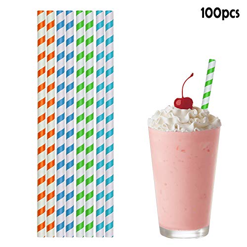 100 pitillos de papel ecológicos 26 cm miniatura 4