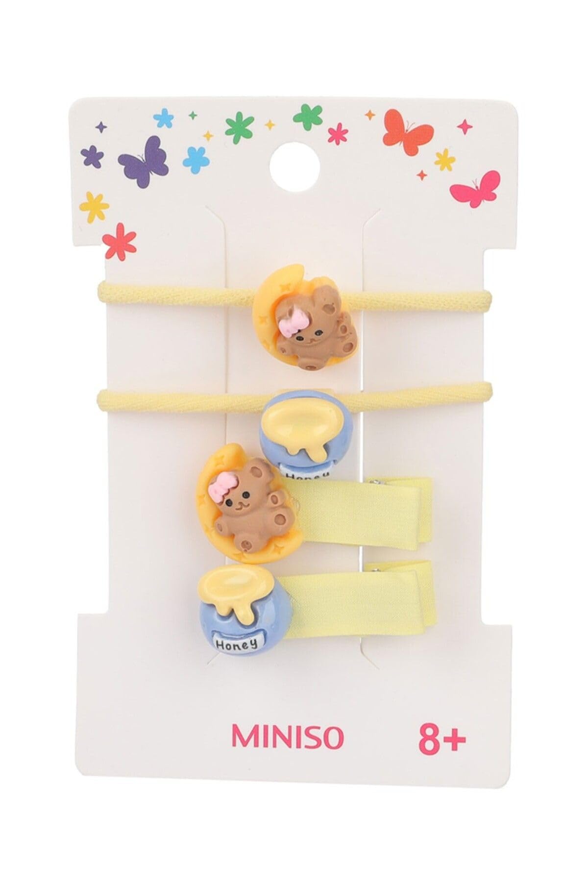 Miniso Sevimli Hayvan Figürlü 4'Lü Saç Tokası Seti - Renkli Ve Eğlenceli Saç Aksesuarları