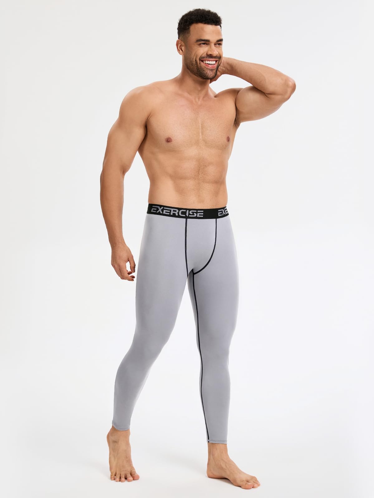 5–6 Packungen Kompressionshosen für Herren, Herren-Leggings für Sport, athletische Baselayer, Laufstrumpfhose für Herren