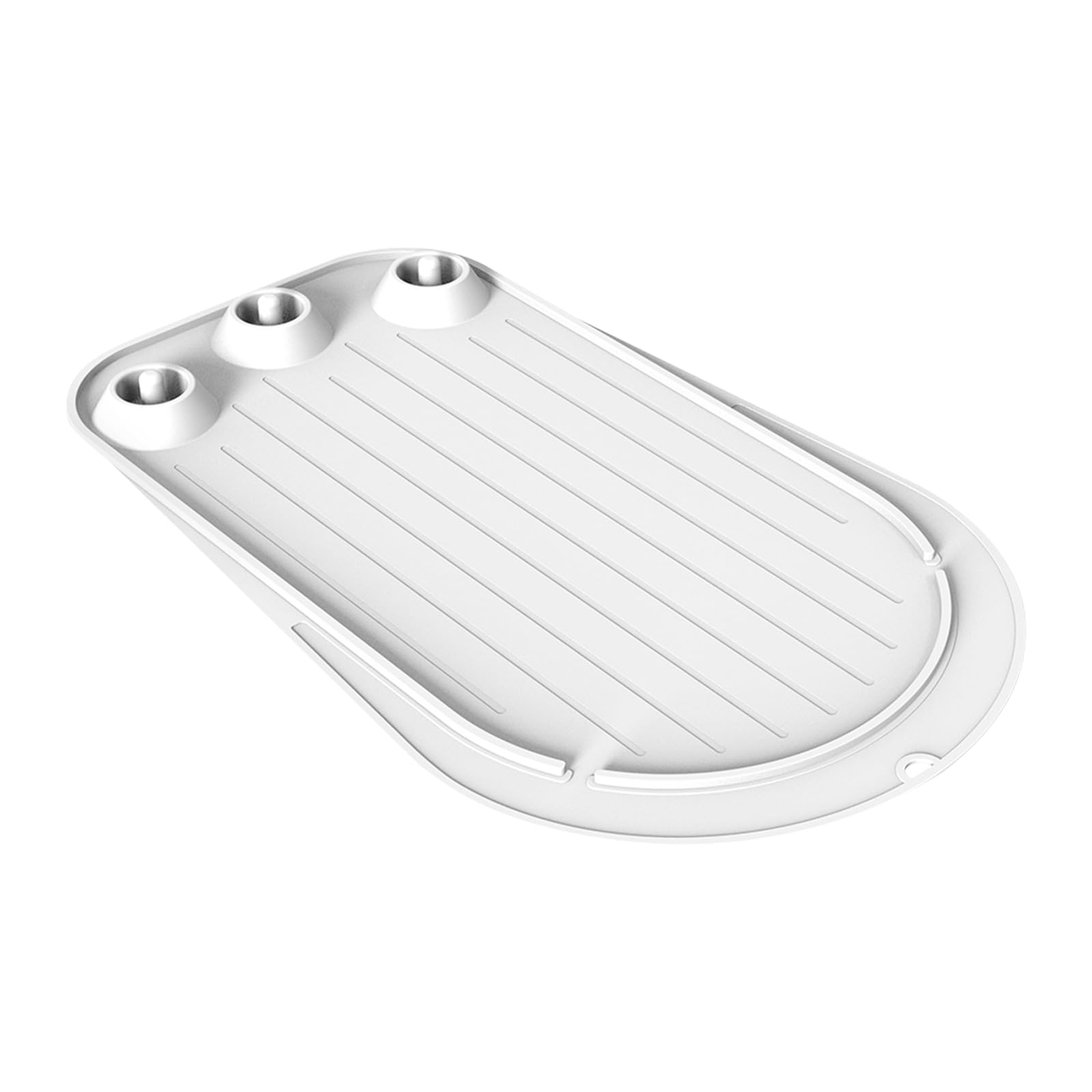 Mixer Slider Mat Silicone Sliding Mat with Tool Holders (White)